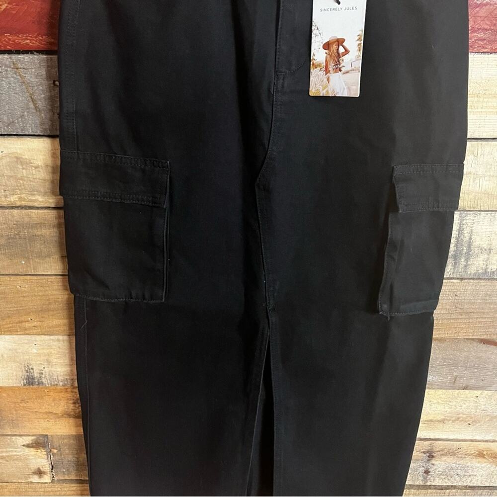 Sincerely Jules Black High Slit Maxi Skirt Size 5/26 - Picture 5 of 9